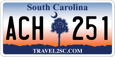 SC license plate ACH251