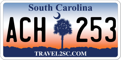 SC license plate ACH253