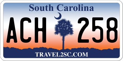 SC license plate ACH258