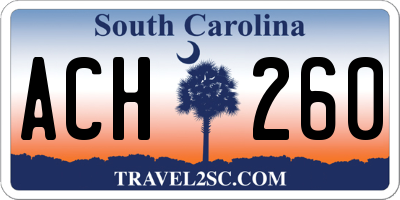 SC license plate ACH260