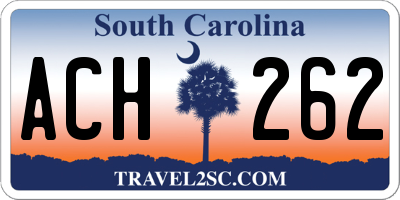 SC license plate ACH262