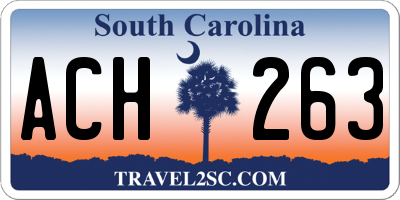 SC license plate ACH263