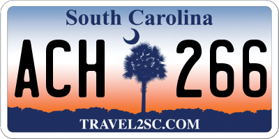 SC license plate ACH266