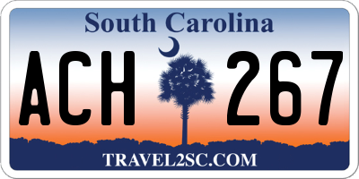 SC license plate ACH267