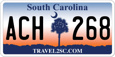 SC license plate ACH268
