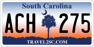 SC license plate ACH275