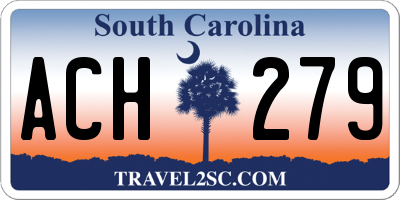 SC license plate ACH279