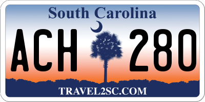 SC license plate ACH280