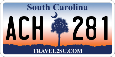 SC license plate ACH281