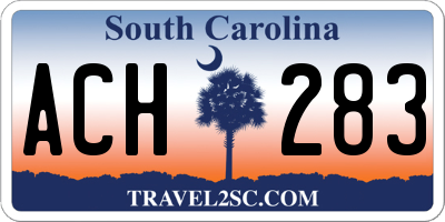 SC license plate ACH283