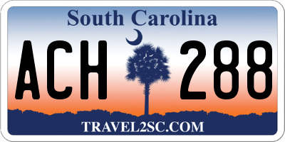 SC license plate ACH288