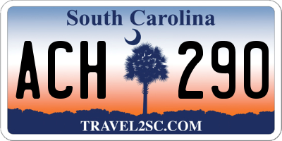 SC license plate ACH290
