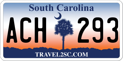 SC license plate ACH293