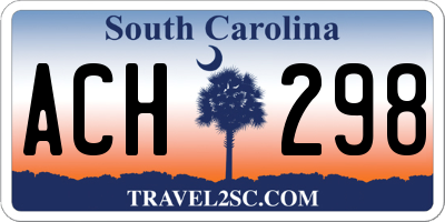 SC license plate ACH298