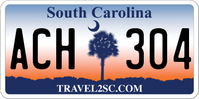 SC license plate ACH304