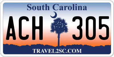 SC license plate ACH305
