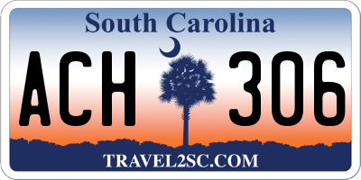 SC license plate ACH306