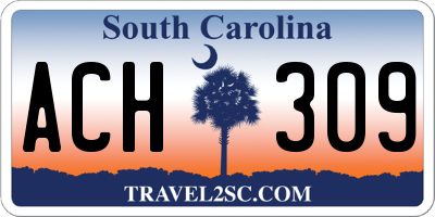 SC license plate ACH309
