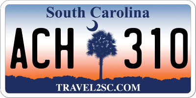SC license plate ACH310