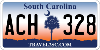 SC license plate ACH328