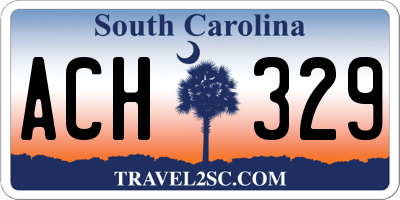 SC license plate ACH329