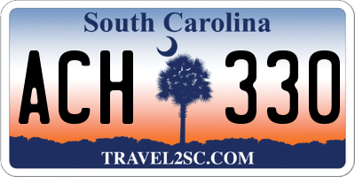 SC license plate ACH330