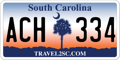 SC license plate ACH334