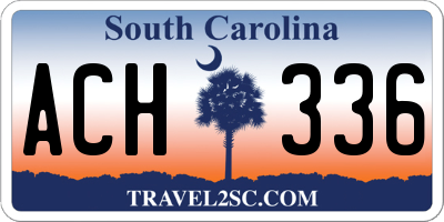 SC license plate ACH336