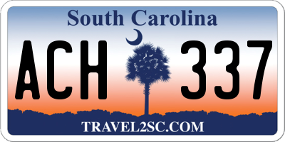 SC license plate ACH337