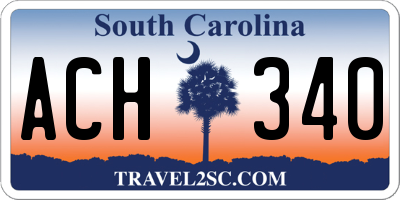 SC license plate ACH340