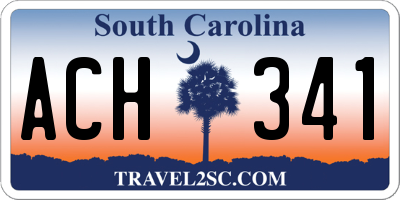 SC license plate ACH341