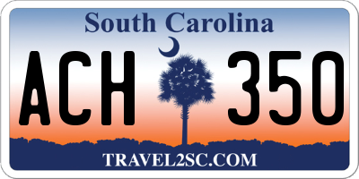 SC license plate ACH350