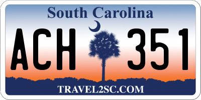 SC license plate ACH351