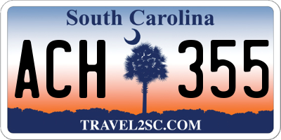 SC license plate ACH355
