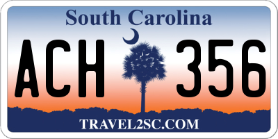 SC license plate ACH356