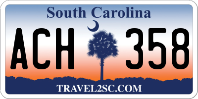 SC license plate ACH358