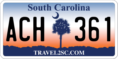 SC license plate ACH361