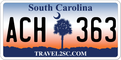 SC license plate ACH363