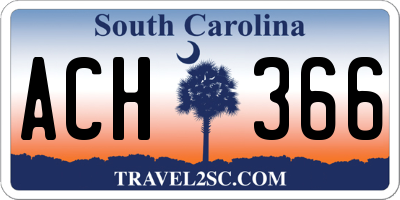 SC license plate ACH366