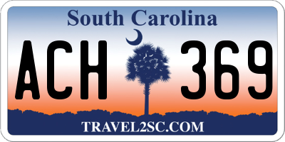 SC license plate ACH369