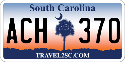 SC license plate ACH370