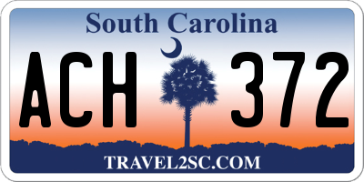SC license plate ACH372