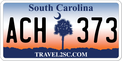 SC license plate ACH373