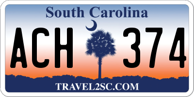 SC license plate ACH374