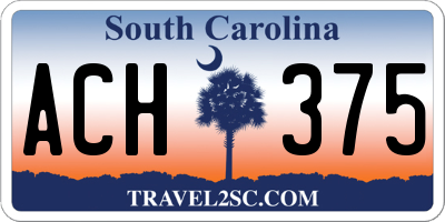 SC license plate ACH375