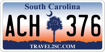 SC license plate ACH376