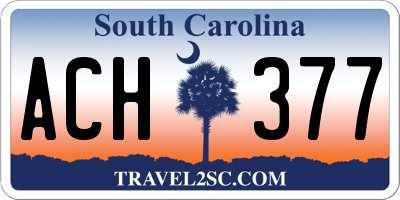 SC license plate ACH377