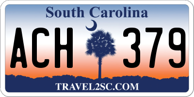 SC license plate ACH379