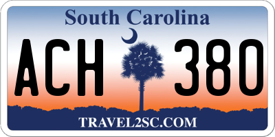 SC license plate ACH380