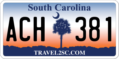 SC license plate ACH381